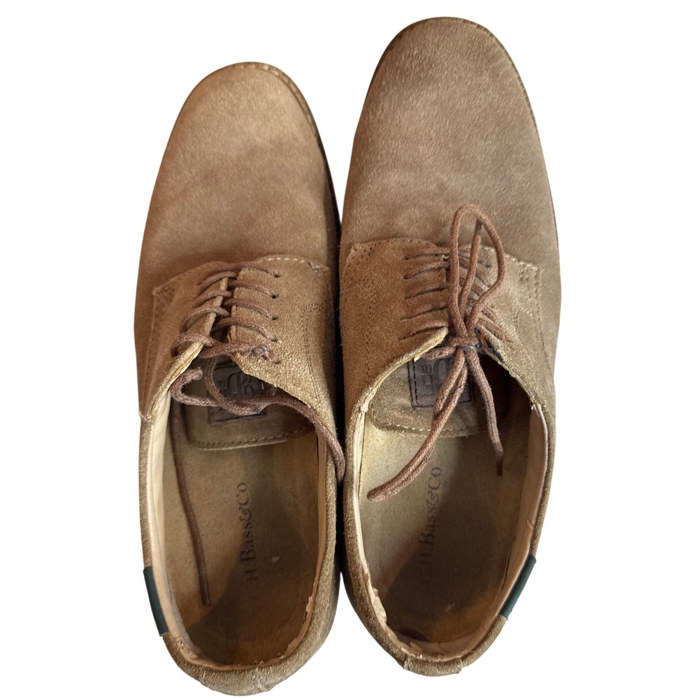 G.H. Bass Pasadena Suede Oxford Shoes Mens‎ 8M Tan Lace Up Casual Dress - Picture 4 of 7